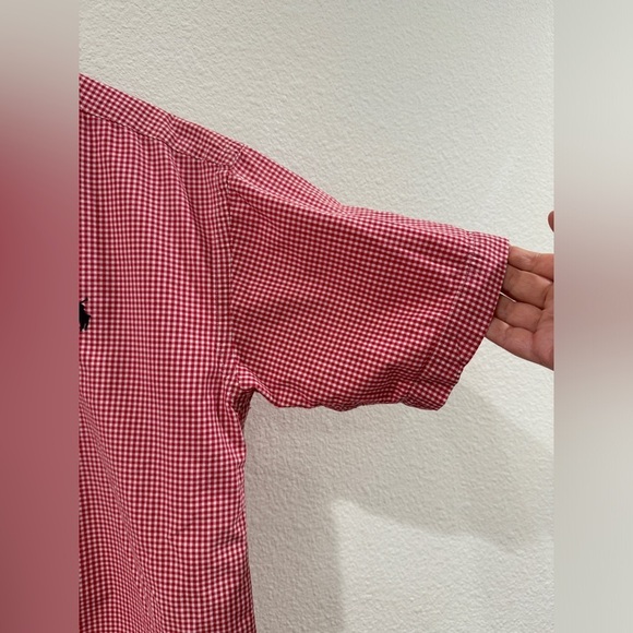 Ralph Lauren Boys Red White Gingham Plaid Short Sleeve Button Down Top Size M - Picture 5 of 16